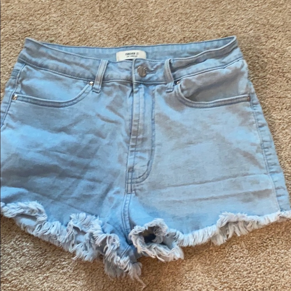 Forever 21 high rise jean shorts